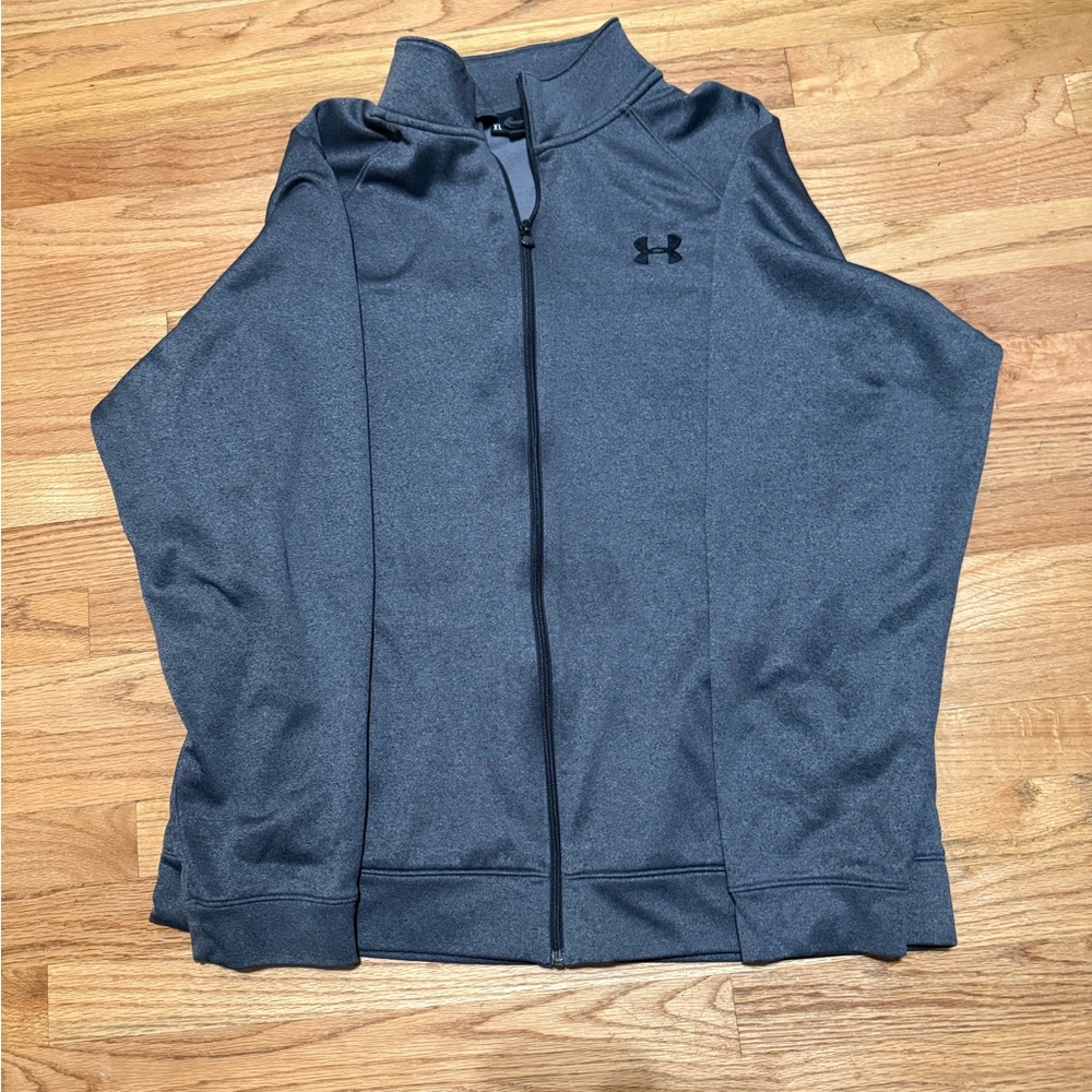Under Armour Men's Full-Zip Jacket - Charcoal Gray with Black Trim
